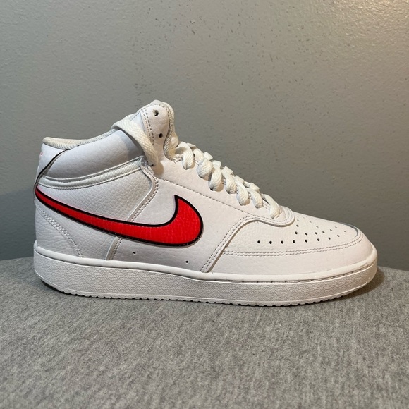 Nike Shoes - Nike Court Vision Mid 'White Flash Crimson' Women’s Shoe Size 8 CD5436-102​​​​